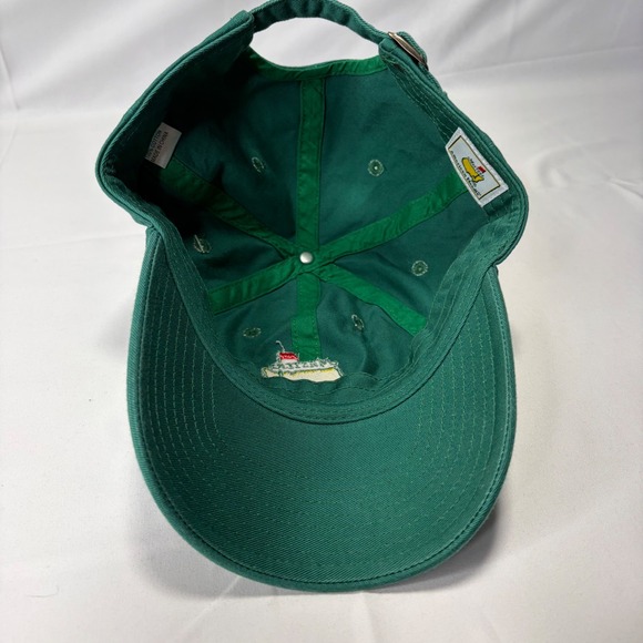 NWT Masters Golf Tournament Green Embroidered Logo Baseball Cap Adjustable - Picture 6 of 8